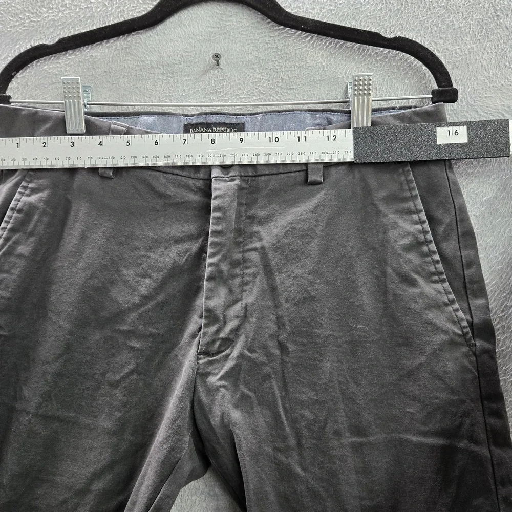 Banana Republic Men Pants 32X32 Gray Chino Fulton Skinny Button 30